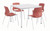 KFI Studios Breakroom Bundle with 42" Dailey Table White Top and Frame, 4 Imme Chairs with Coral Shell and Frame KFI Studios Breakroom Bundle with 42" Dailey Table White Top and Frame, 4 Imme Chairs with Coral Shell and Frame