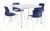 KFI Studios Breakroom Bundle with 42" Dailey Table White Top and Frame, 4 Imme Chairs with Navy Shell and Frame KFI Studios Breakroom Bundle with 42" Dailey Table White Top and Frame, 4 Imme Chairs with Navy Shell and Frame