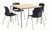 KFI Studios Breakroom Bundle with 42" Dailey Table Maple Top and Silver Frame, 4 Imme Chairs with Black Shell and Silver Frame KFI Studios Breakroom Bundle with 42" Dailey Table Maple Top and Silver Frame, 4 Imme Chairs with Black Shell and Silver Frame