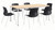 KFI Studios Breakroom Bundle with 72"W Dailey Table Maple Top and White Frame, 6 Imme Chairs with Black Shell and White Frame KFI Studios Breakroom Bundle with 72"W Dailey Table Maple Top and White Frame, 6 Imme Chairs with Black Shell and White Frame