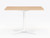 KFI Studios 42"W Vaux Square Cafe Table, Maple Laminate Top and White Base KFI Studios 42"W Vaux Square Cafe Table, Maple Laminate Top and White Base