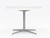 KFI Studios 42"W Vaux Square Cafe Table, White Laminate Top and Silver Base KFI Studios 42"W Vaux Square Cafe Table, White Laminate Top and Silver Base