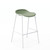 KFI Studios Vale Low Back Barstool with Sage PET Shell and White Frame KFI Studios Vale Low Back Barstool with Sage PET Shell and White Frame