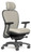 Nightingale CXO Executive Chair, Madras Leather Aspen Seat and Headrest Upholstery, Graphite Frame, Optional Matching Headrest, 4D Adjustable Arms, 3/4 Front View