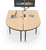 MediaSpace Multimedia Table in Fusion Maple with black legs and edgebanding