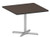 42" Concord Square Table 30"H, in Walnut with Silver base 42" Concord Square Table 30"H, in Walnut with Silver base