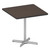 42" Concord Square Table 42"H, in Walnut with Silver base 42" Concord Square Table 42"H, in Walnut with Silver base