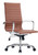 Ribbed High Back Executive Conference, Saddle Ribbed High Back Executive Conference, Saddle