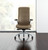 National Office Aurora Task with Seat Slider, Platinum Metallic Arms with Black Armpads, Platinum Metallic Base, Front View