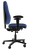 Sitmatic High Back Alpha™ ESD & Cleanroom, Blue X-Static Vinyl, Black Aluminum Base, Optional 1N Arms, Side View Sitmatic High Back Alpha™ ESD & Cleanroom, Blue X-Static Vinyl, Black Aluminum Base, Optional 1N Arms, Side View