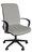 Sitmatic Amici Conference, Durathane Grey Upholstery, Black Nylon Base, Optional Fixed Black Nylon Arms, 3/4 Front View Sitmatic Amici Conference, Durathane Grey Upholstery, Black Nylon Base, Optional Fixed Black Nylon Arms, 3/4 Front View