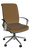 Sitmatic Amici Conference, Durathane Saddle Upholstery, Optional Polished Aluminum Base and Fixed Arms, 3/4 Front View Sitmatic Amici Conference, Durathane Saddle Upholstery, Optional Polished Aluminum Base and Fixed Arms, 3/4 Front View