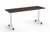 Special-T Kingston Flip Top Training Table, 24" x 72", Grey Driftwood Laminate Top and Metallic  Silver Base, 3/4 Front View
