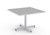 Special-T ClassiX Square Hospitality Table, 42", Grey Laminate Top with Metallic Silver Base, 3/4 Front View Special-T ClassiX Square Hospitality Table, 42", Grey Laminate Top with Metallic Silver Base, 3/4 Front View