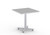 Special-T ClassiX Square Hospitality Table, 42", Grey Laminate Top with Metallic Silver Base, 3/4 Front View Special-T ClassiX Square Hospitality Table, 42", Grey Laminate Top with Metallic Silver Base, 3/4 Front View