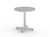 Special-T ClassiX Round Hospitality Table, 36", Grey Laminate Top with Metallic Silver Base, 3/4 Front View Special-T ClassiX Round Hospitality Table, 36", Grey Laminate Top with Metallic Silver Base, 3/4 Front View