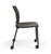 KI Strive 4 Legged Stacker Quickship, Flannel Shell and Black Legs, Casters, Side View KI Strive 4 Legged Stacker Quickship, Flannel Shell and Black Legs, Casters, Side View