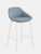Branch Furniture Bistro Stool, Smoke Blue Fabric with White Frame, Counter Height, 3/4 Front view Branch Furniture Bistro Stool, Smoke Blue Fabric with White Frame, Counter Height, 3/4 Front view