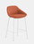 Branch Furniture Bistro Stool, Burnt Orange Fabric with White Frame, Counter Height, 3/4 Front view Branch Furniture Bistro Stool, Burnt Orange Fabric with White Frame, Counter Height, 3/4 Front view