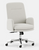 Branch Furniture Highback Softside Chair, Ivory Boucle Fabric with Polished Base, 3/4 Front View