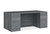 Hon 10500 Series Double Pedestal Desk, Sterling Ash Laminate, 3/4 Front View