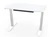 AMQ Activ-PRO 2.0 Sit-Stand Electric Table Desk with 2 Stage Legs, Arctic White Laminate and White Frame, Wire Manager Included, Front View