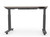 AMQ Activ-PRO 2.0 Sit-Stand Electric Table Desk with 2 Stage Legs, Clay Noce Laminate and Merle Frame, Front View showing Wire Manager in the Back AMQ Activ-PRO 2.0 Sit-Stand Electric Table Desk with 2 Stage Legs, Clay Noce Laminate and Merle Frame, Front View showing Wire Manager in the Back