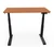 AMQ Activ-PRO 2.0 Sit-Stand Table Desk 3 Stage Legs, 30" Worksurface, Natural Cherry Laminate with Black Base, Front View