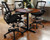 Office Chairs USA Mid Back Black Drafting Stool with Heavy Duty Base