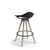 Humanscale Sedeo Stool, Counter Height, Black Seat, Maple Legs with Black Frame, 3/3 Rear View