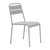 Eurostyle Rosco Outdoor Stacking Side Chair, Carton of 2, Oyster Grey, 3/4 Front View