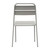 Eurostyle Rosco Outdoor Stacking Side Chair, Carton of 2, Oyster Grey, Rear View