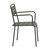 Eurostyle Rosco Outdoor Stacking Armchair, Carton of 2, Dark Green, Side View