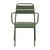 Eurostyle Rosco Outdoor Stacking Armchair, Carton of 2, Dark Green, Front View