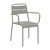 Eurostyle Rosco Outdoor Stacking Armchair, Carton of 2, Oyster Grey, 3/4 Front View