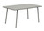 Eurostyle Rosco Outdoor Rectangular Table, Oyster Grey, 3/4 Front View