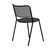 Eurostyle Nansen Outdoor Stacking Side Chair, Carton of 2, Black Finish, 3/4 Rear View