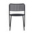 Eurostyle Nansen Outdoor Stacking Side Chair, Carton of 2, Black Finish, Front View