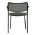 Eurostyle Nansen Outdoor Stacking Side Chair, Carton of 2, Dark Green Finish, Rear View