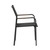 Eurostyle Tristan Outdoor Stacking Side Chair, Carton of 2, Black Finish, Side View