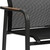Eurostyle Tristan Outdoor Stacking Side Chair, Carton of 2, Black Finish, Mesh Detail