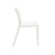 Eurostyle Leslie Outdoor Stacking Side Chair, Carton of 2, White, Side View