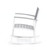 Eveleen Aluminum Frame Rocker, Grey Polypropylene Seat and Back, White Frame, Side View