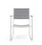 Eveleen Aluminum Frame Rocker, Grey Polypropylene Seat and Back, White Frame, Front View
