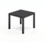 KFI Studios Eveleen Aluminum Frame Outdoor Side Table, Black Top and Frame