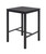 KFI Studios Eveleen Aluminum Frame Outdoor Bar Height Square Table, Black Top with Black Frame