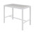 KFI Studios Eveleen Aluminum Frame Outdoor Rectangular Bar Height Table, Grey Top with White Frame