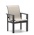 Homecrest Elements Outdoor Low Back Dining Chair, Sandbar Sling Fabric, Umber Frame Finish, 3/4 Front View