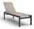Homecrest Elements Outdoor Armless Adjustable Chaise, Sandbar Sling Fabric, Umber Frame Finish, 3/4 Front View