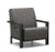 Homecrest Elements Air Outdoor Armless Chat Chair, Agate Sensation Sling Fabric, Umber Frame Finish, 3/4 Front View